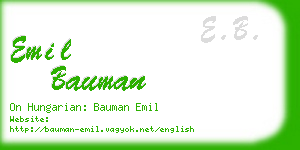 emil bauman business card